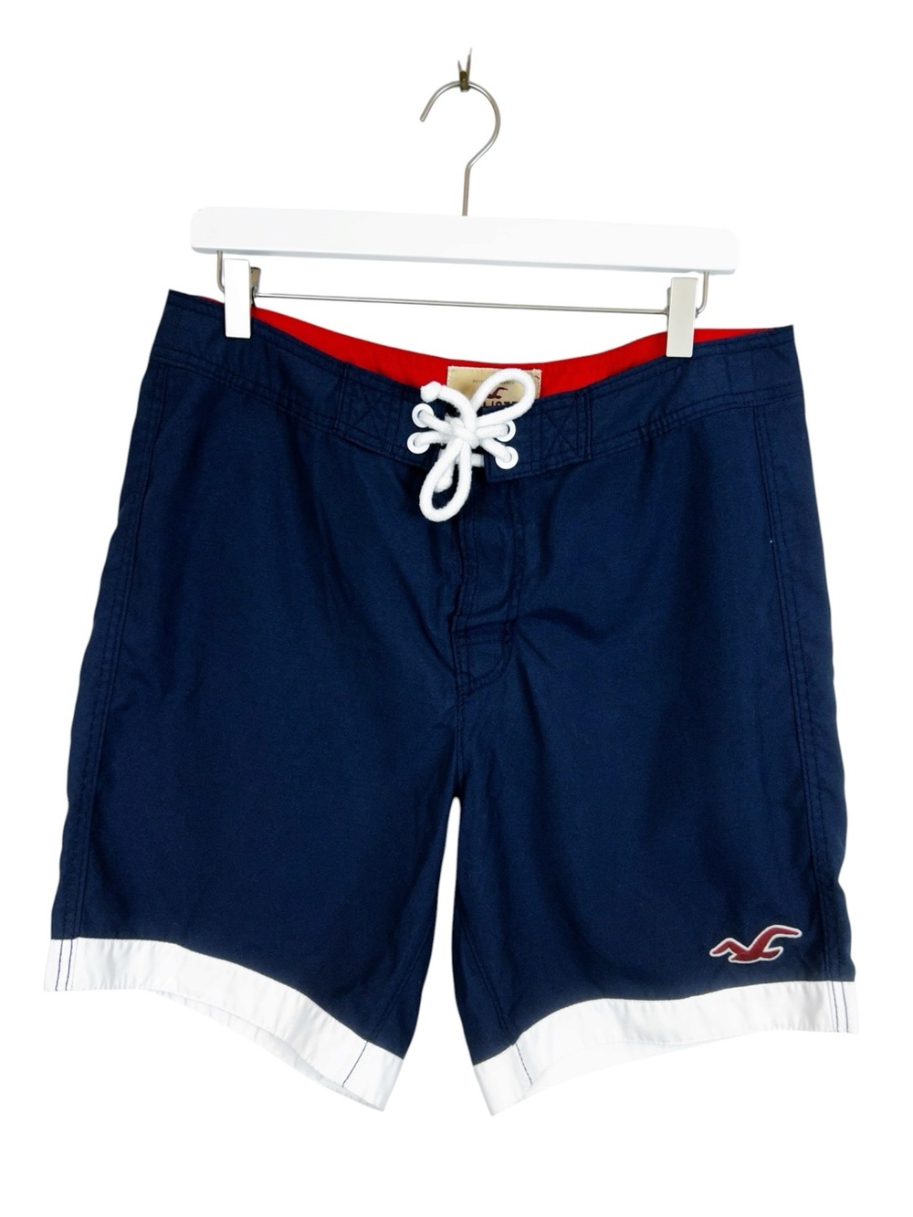 Hollister Navy Swim Trunks Size Large Large Seagull Logo